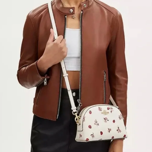 NWT Coach Handbag Madi Crossbody With Ladybug Floral Print Gold. Retail $400. - Picture 1 of 13